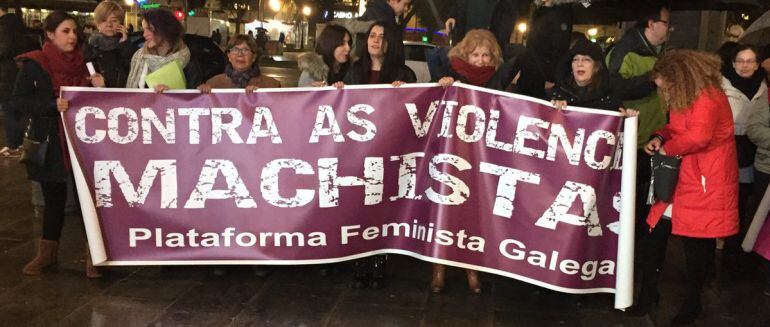 Concentración contra la violencia machista en A Coruña