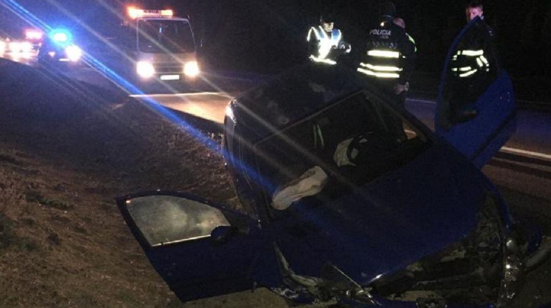 Imagen del accidente en la carretera de Valencia