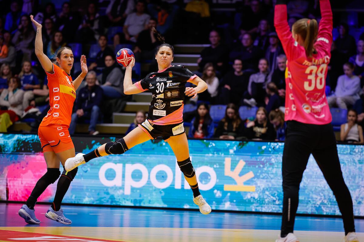 Partido del Mundial de balonmano entre España y Países Bajos.