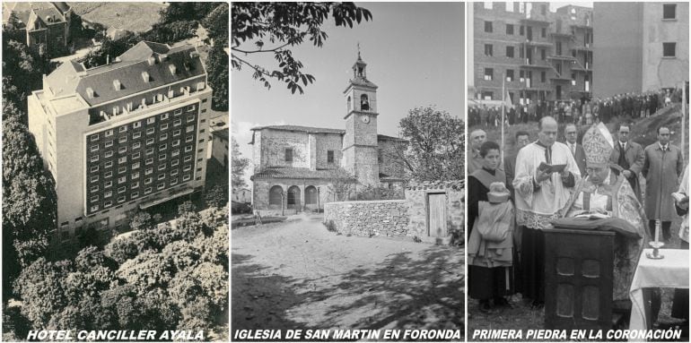 El hotel inaugurado, la iglesia donde se celebró la boda y la primera piedra de la parroquia 
