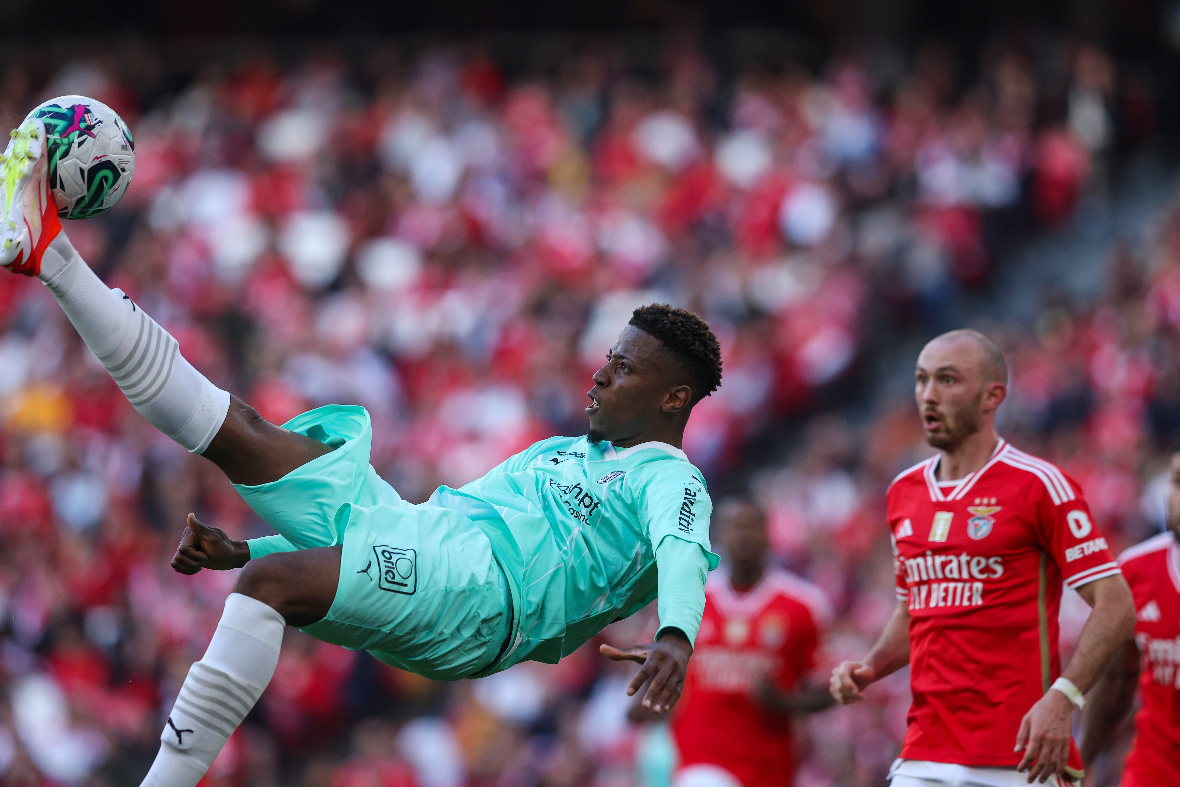 Simon Banza, delantero del Braga (Photo by Carlos Rodrigues/Getty Images).