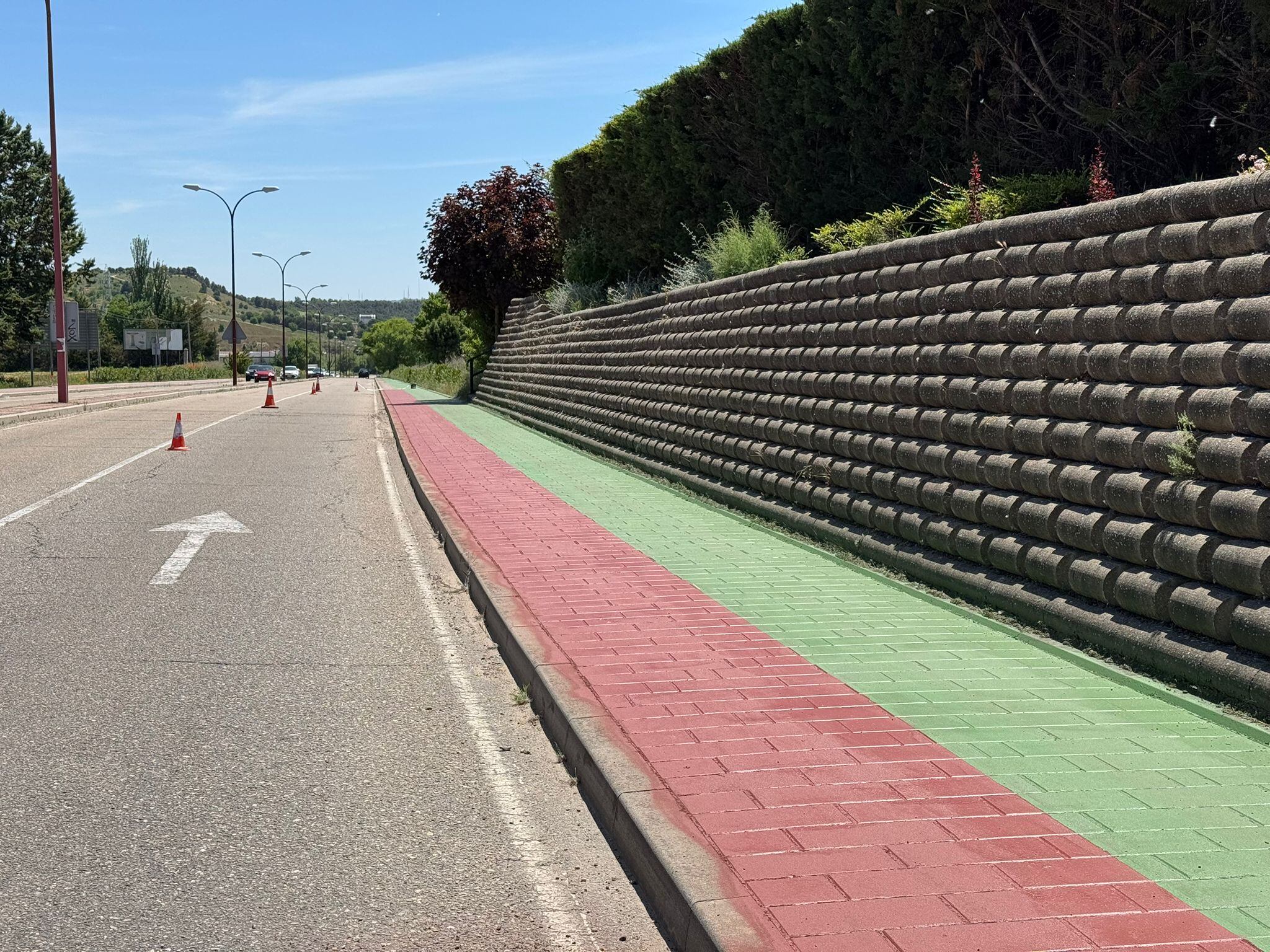 Carril bici &quot;temporal&quot; en Zaratán