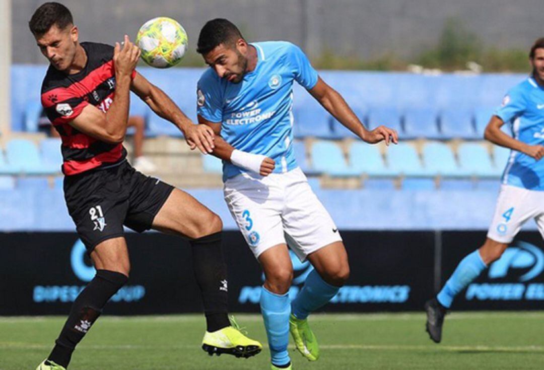 Un momento del partido en Can Misses