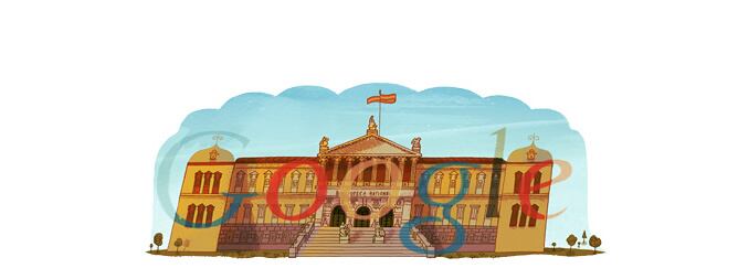 El buscador más famoso del mundo le dedica un doodle a la Biblioteca Nacional de España que este jueves cumple 300 años