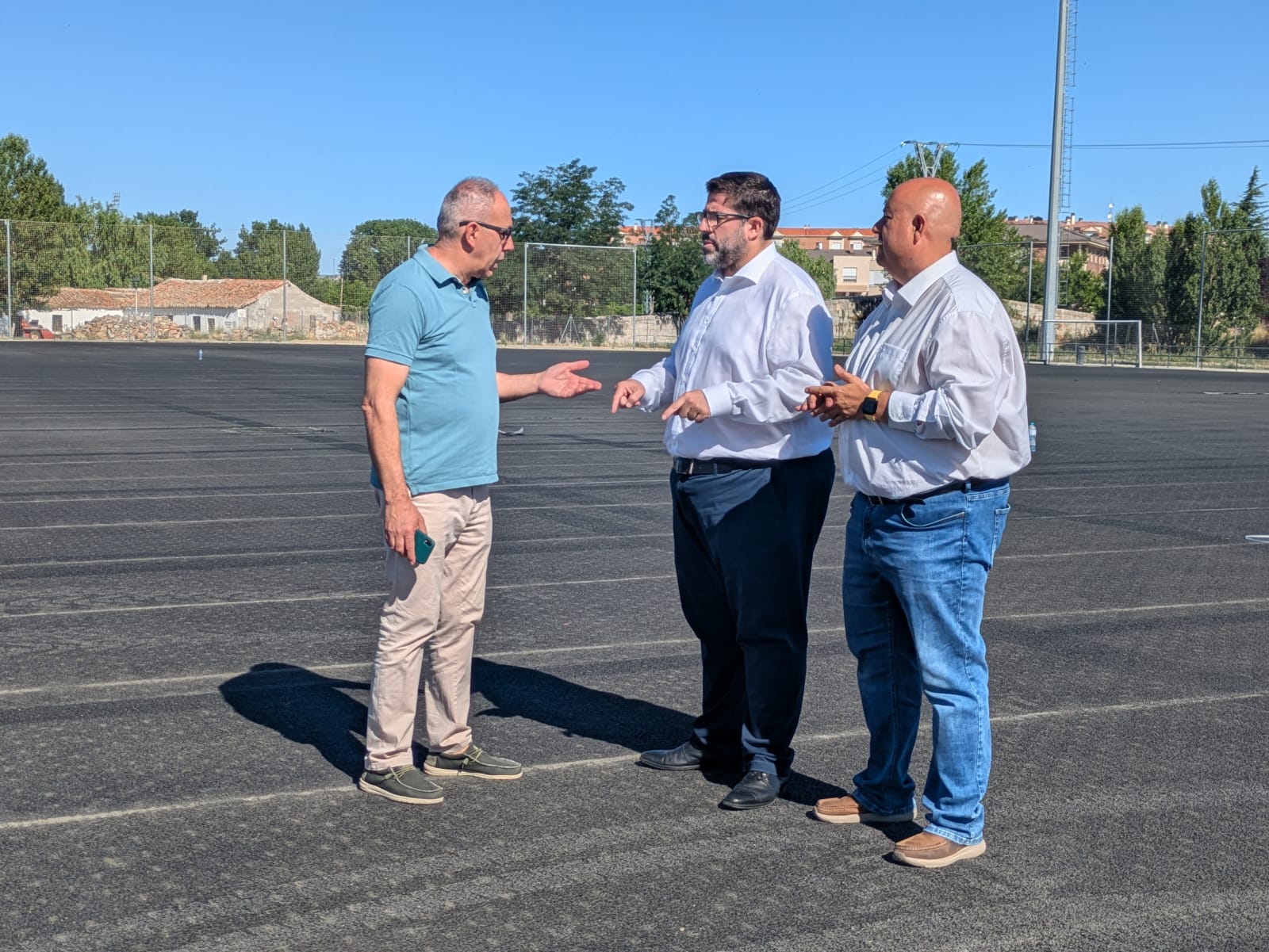 Obras campo de fútbol Sancti Spíritu Ávila