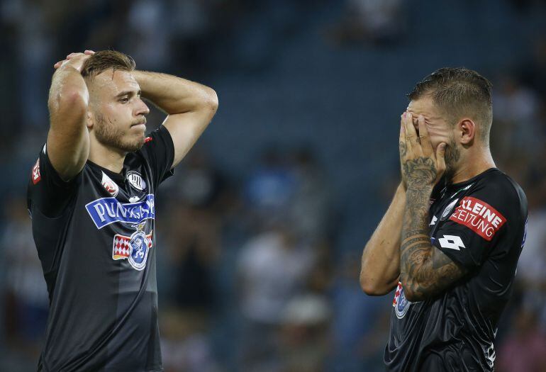 Jugadores del Sturm Grazz el año pasado en la segunda ronda previa de la Europa League