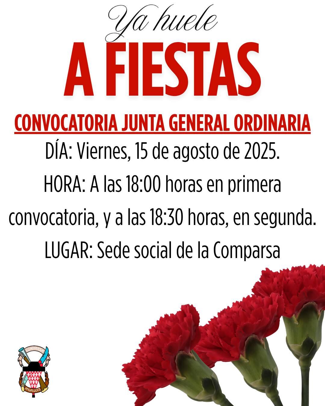 Convocatoria comparsa de Andaluces