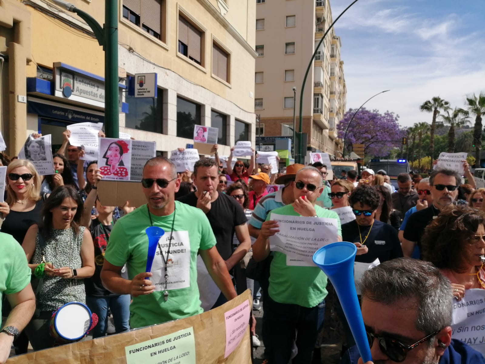 Movilización de los funcionarios de Justicia en Málaga