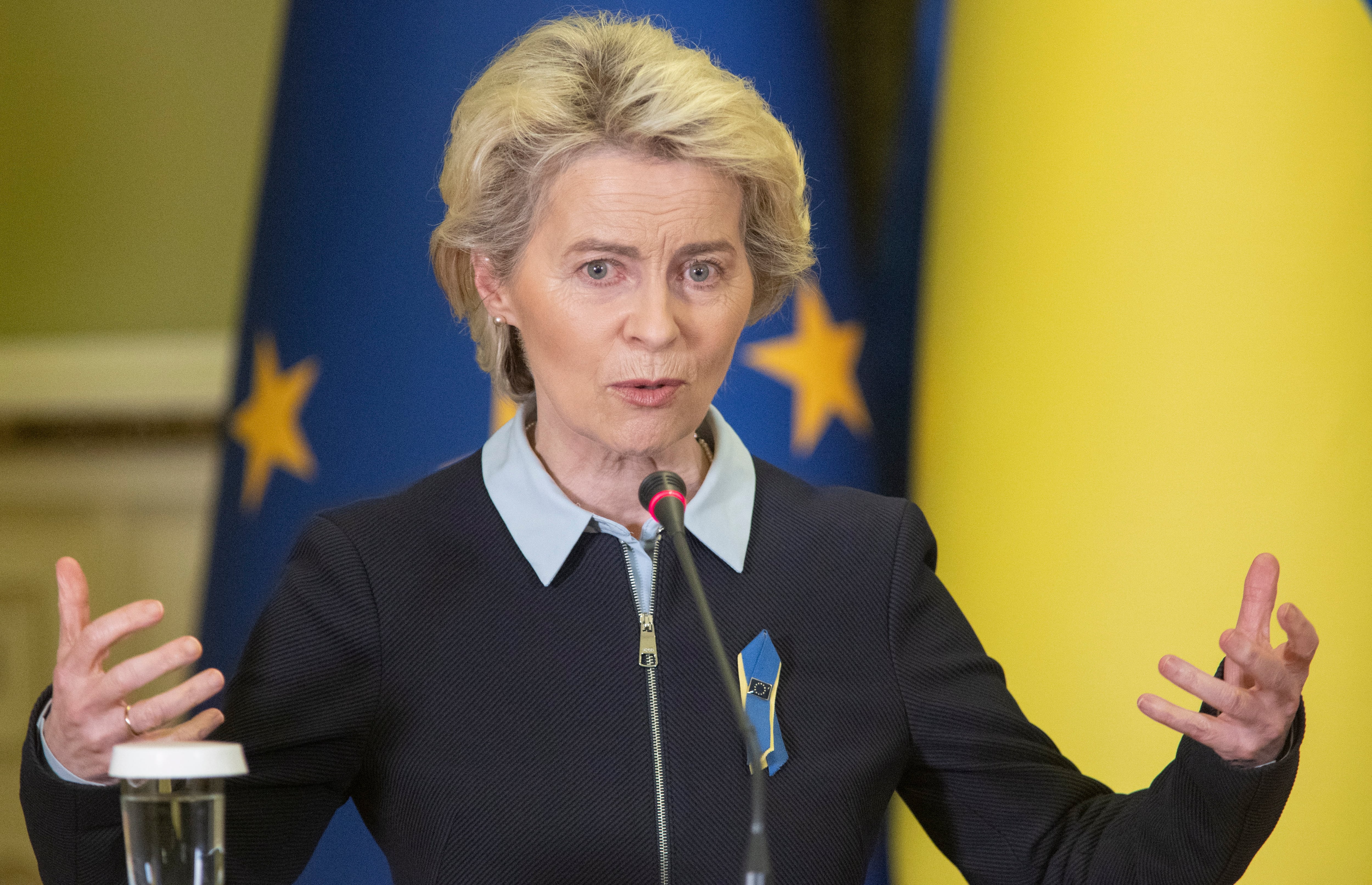 Ursula von der Leyen en su visita a Ucrania