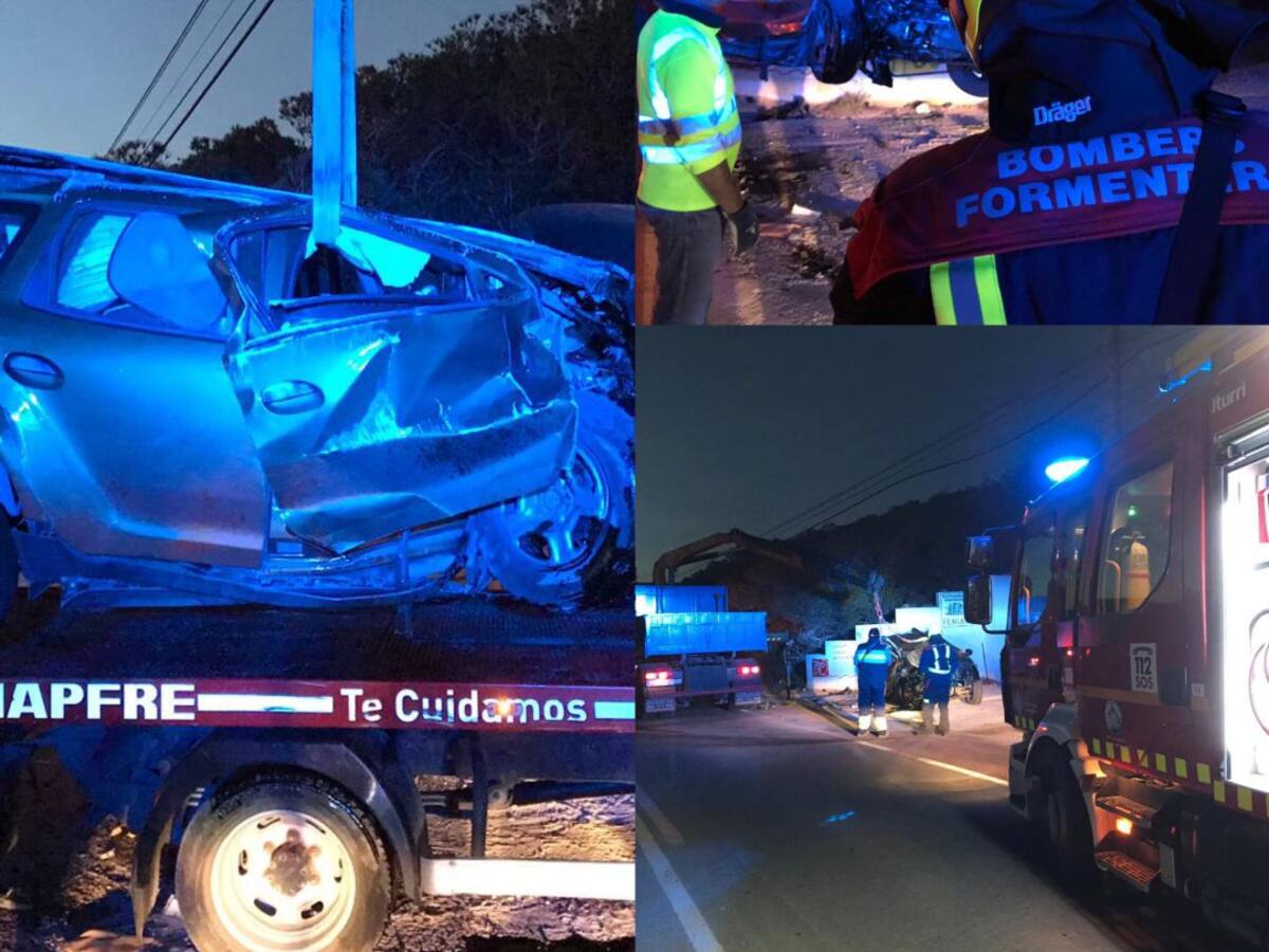 Herido grave tras chocar contra un muro en Formentera