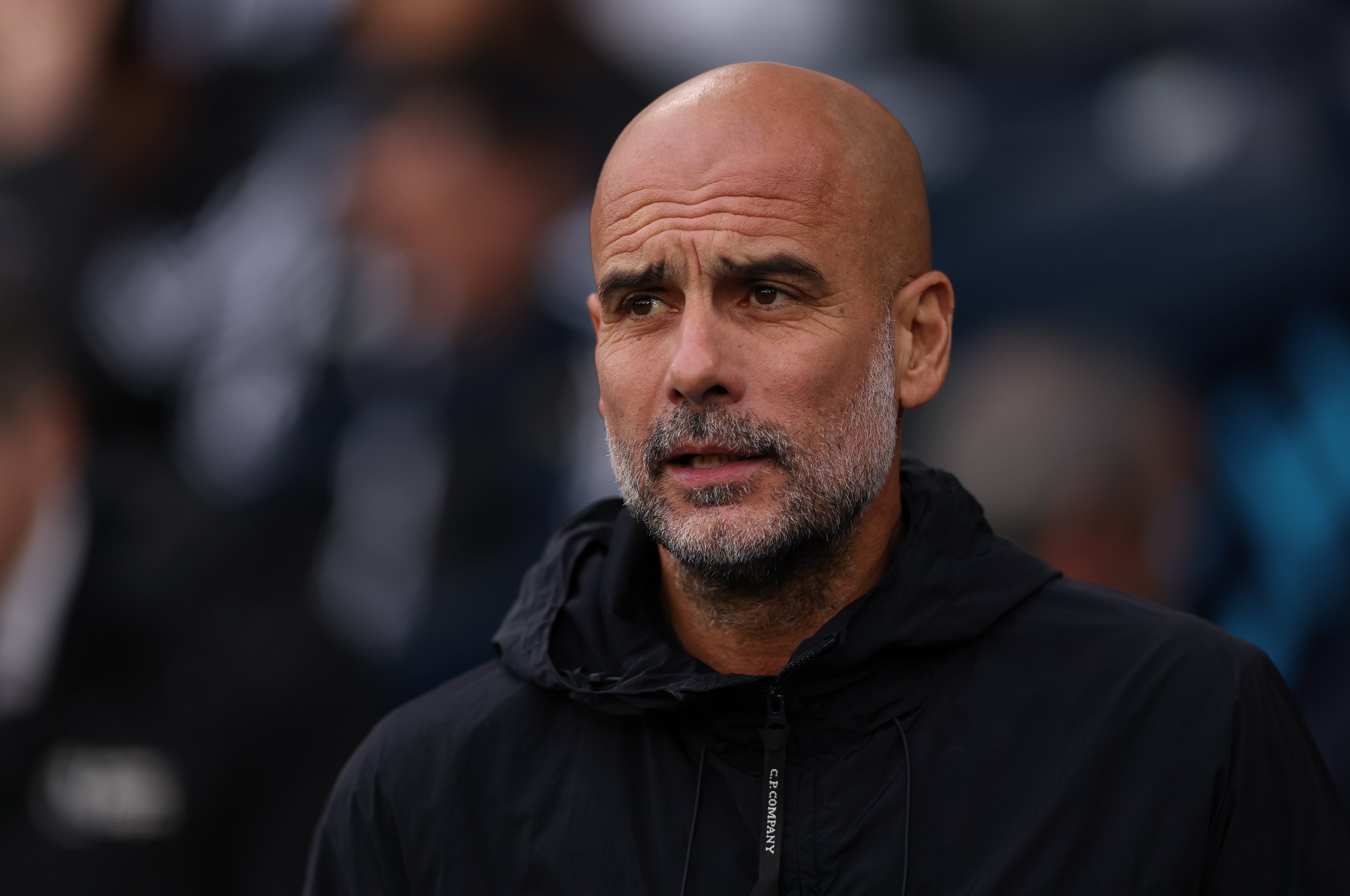 Pep Guardiola durante un encuentro con el Manchester City