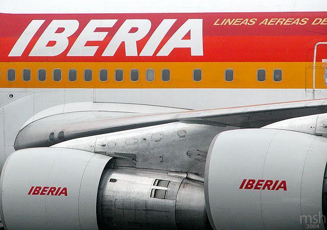 Imatge d&#039;un avió de la companyia Iberia