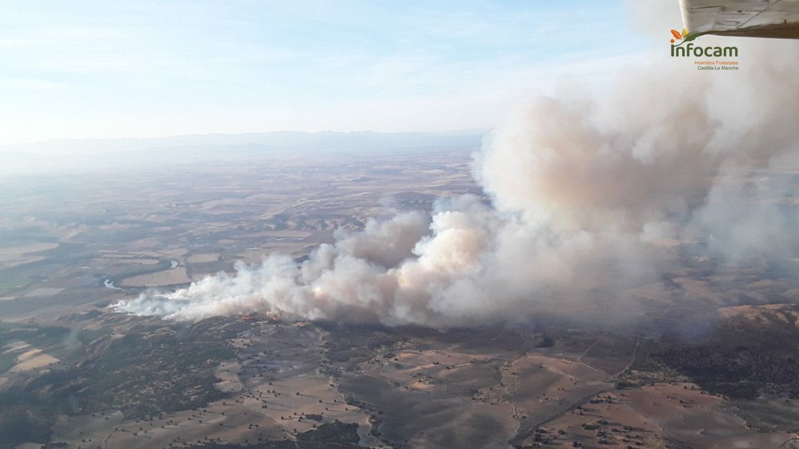 Incendio forestal en el municipio toledano de Polán