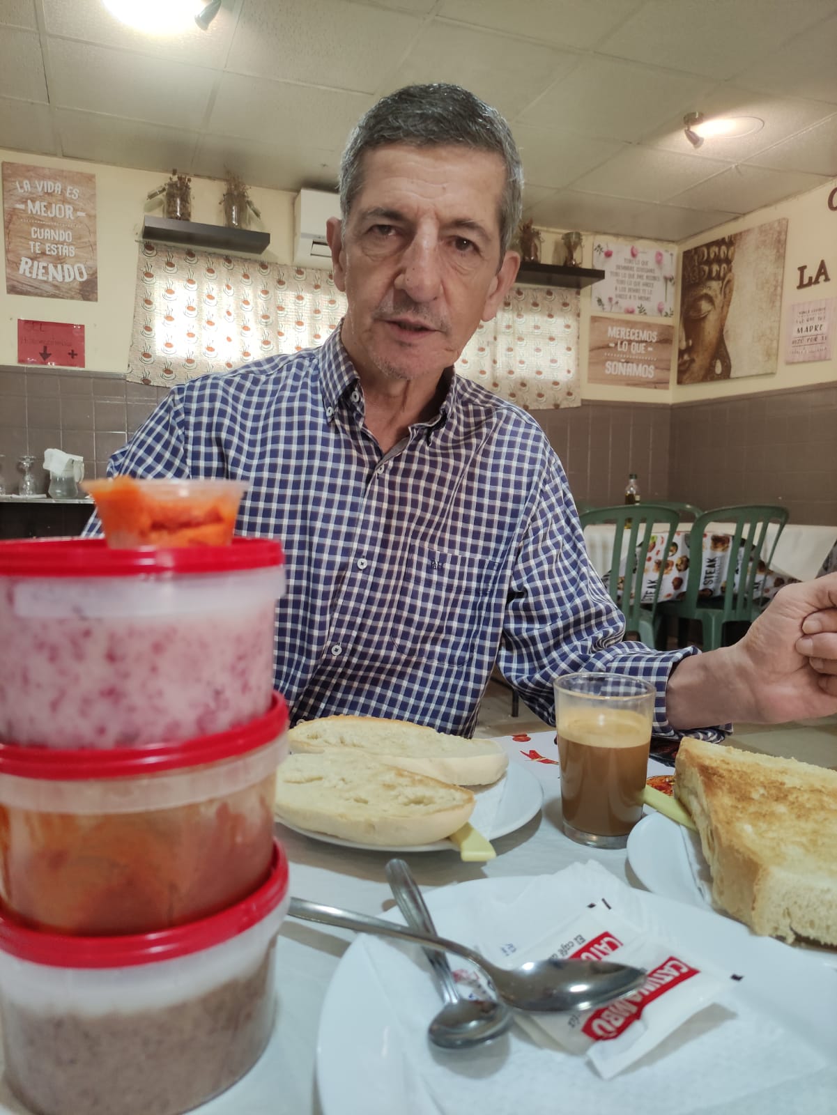 Rafael Benítez Toledano, en plena fatiga matinal