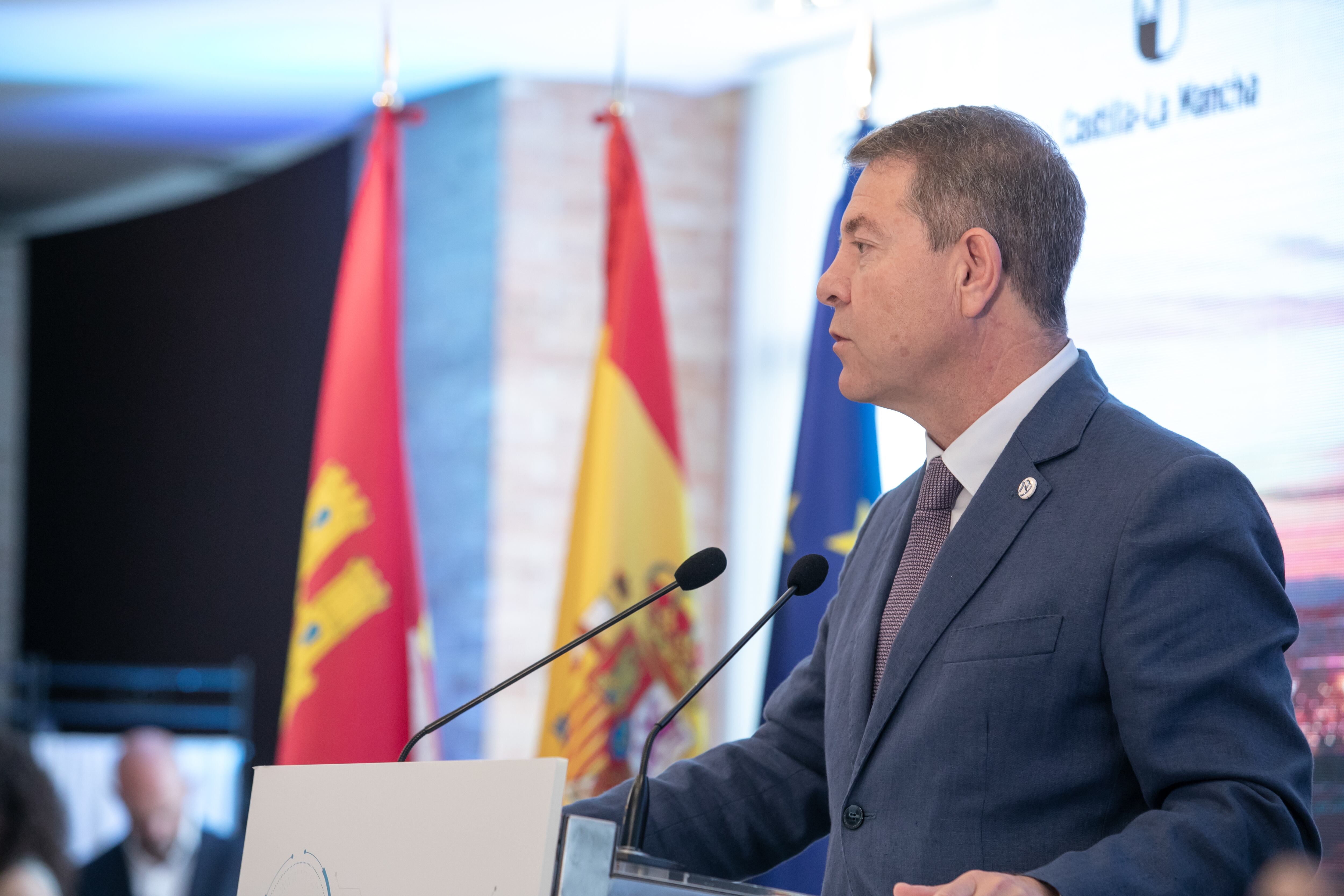 Emiliano García-Page durante su intervención