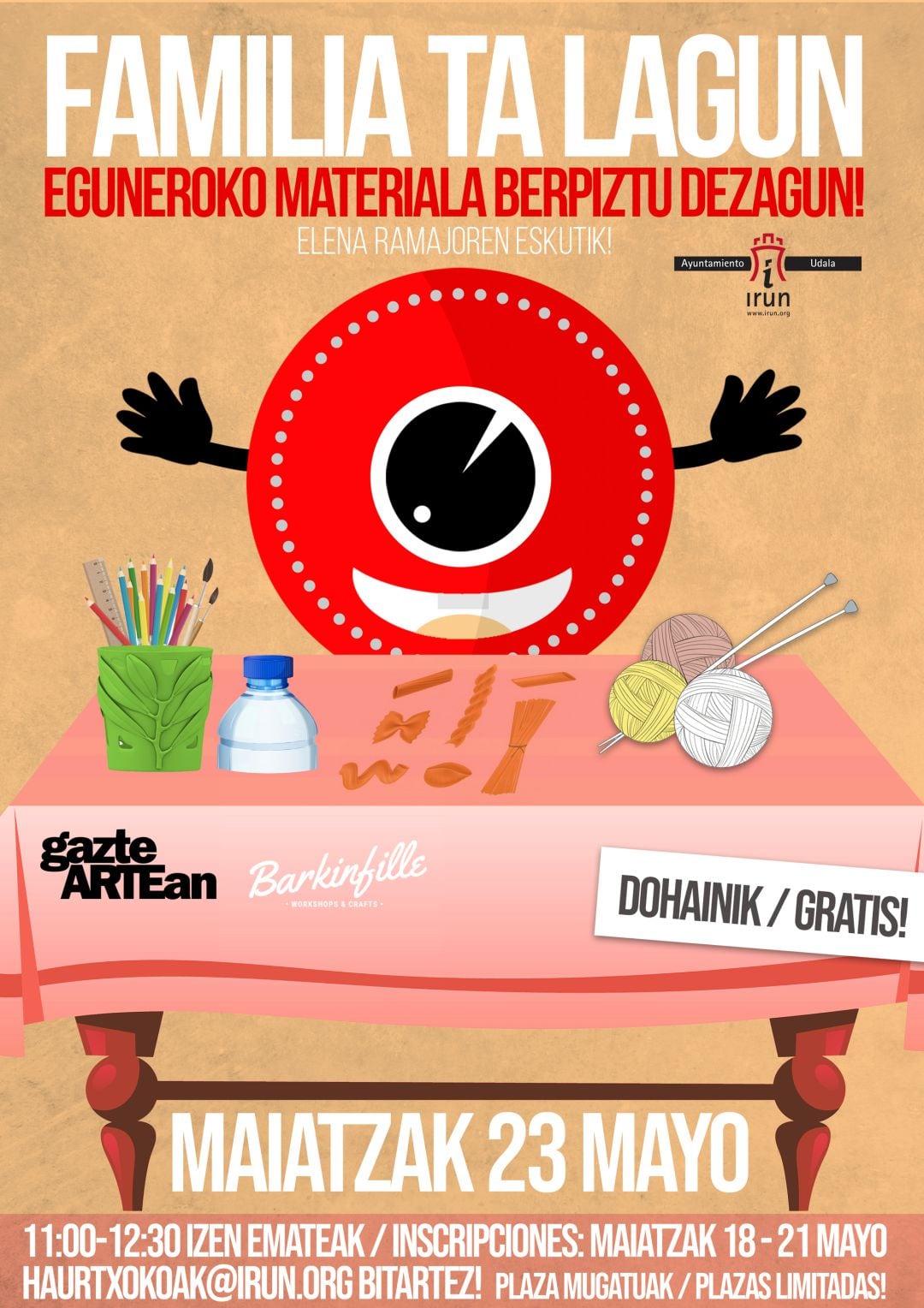 Cartel de la actividad impulsada por los haurtxokos