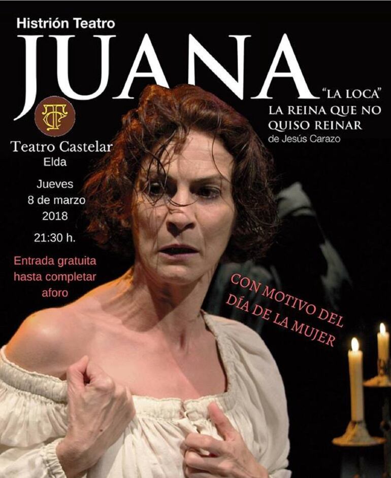 Gema Matarranz, Mejor Intérprete Femenina en los Premios del Teatro Andaluz 2013 y 2015, pone cuerpo y voz a  Juana