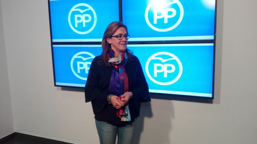 Mayte Martín Pozo este jueves en la sede provincial del PP