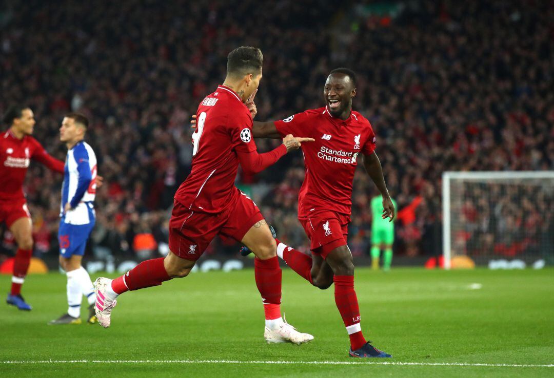 Keita celebra el primer gol. 