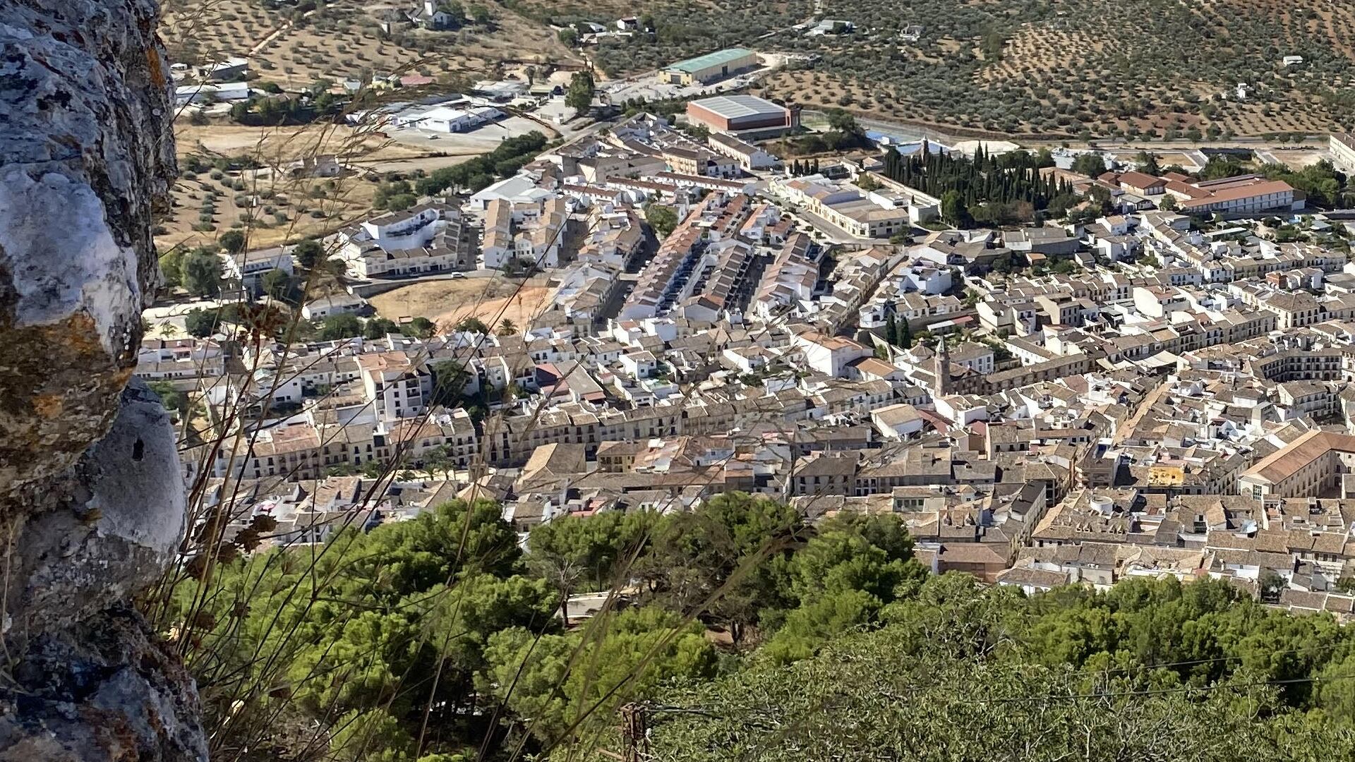 Vista panorámica de parte del nucleo urbano de Archidona