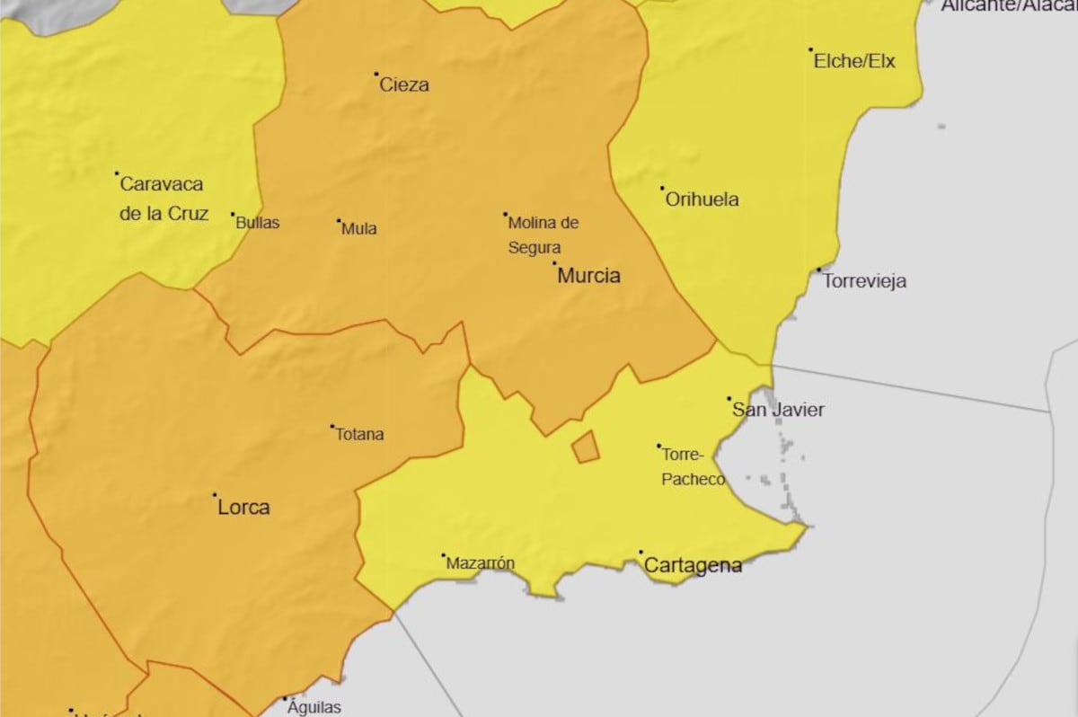 Alerta amarilla en el Campo de Cartagena