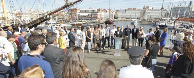 Xulio Ferreiro en la Tall Ship Race