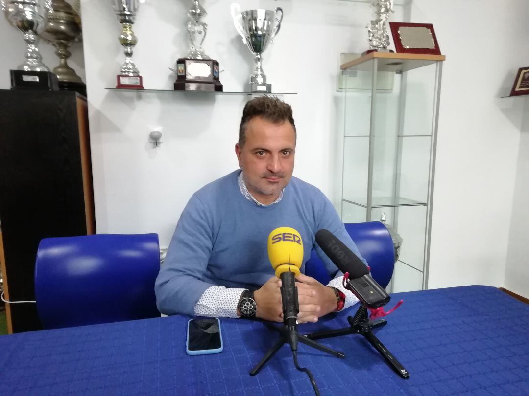 Joaquín Poveda durante la rueda de prensa del viernes 