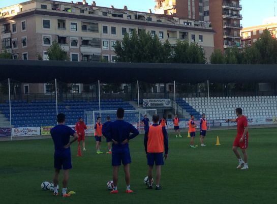 El Talavera en un entrenamiento de esta semana