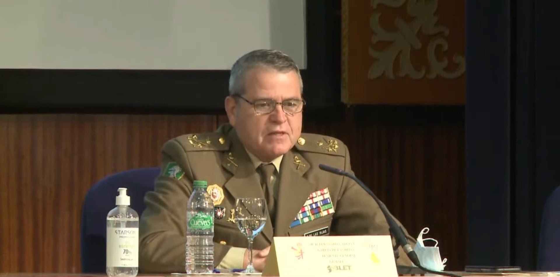 El general García de las Hijas, durante su intervención en el IV Taller sobre la Base Logística del Ejército de Tierra