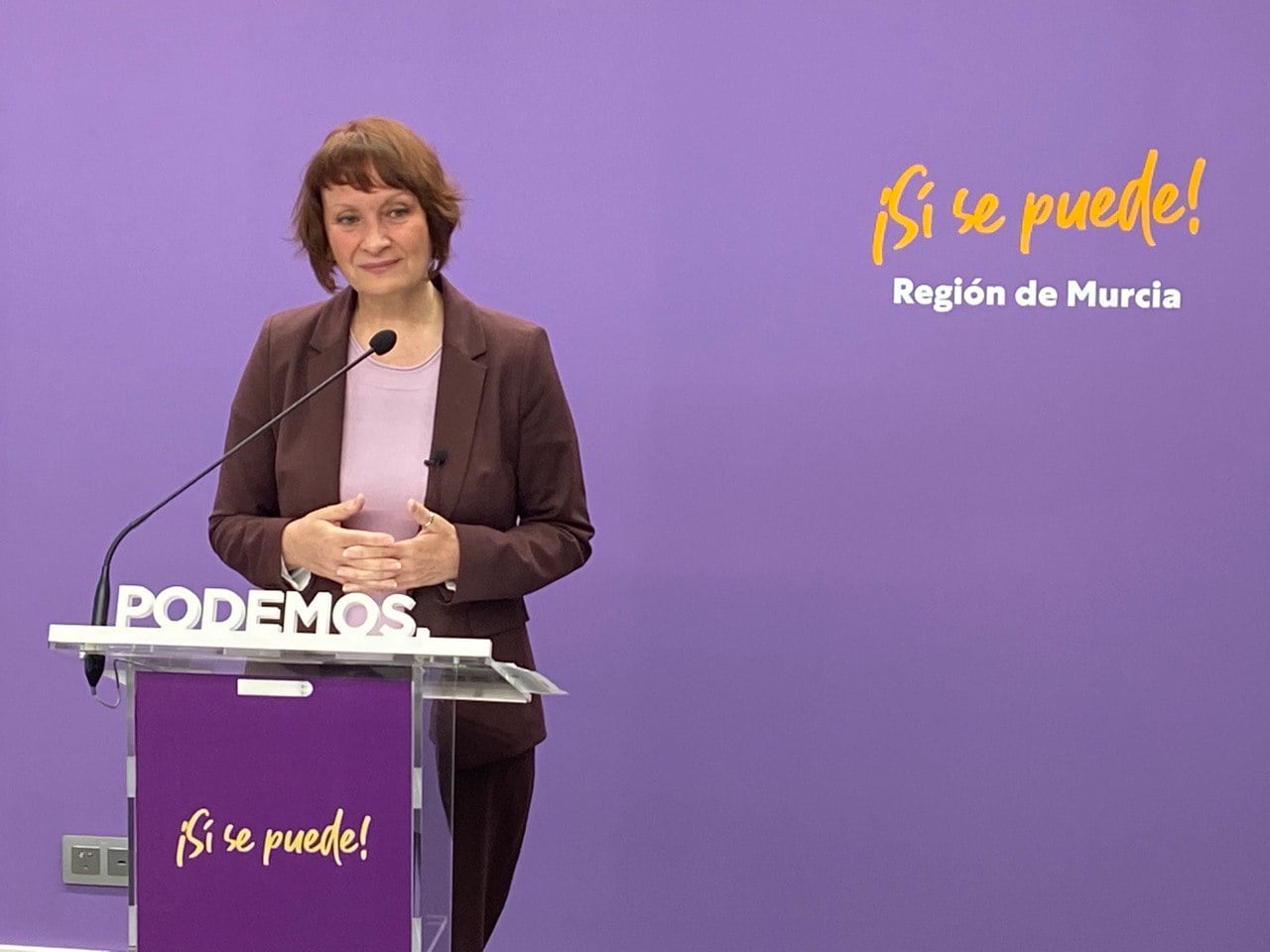 La portavoz parlamentaria de Podemos en la Asamblea Regional de Murcia