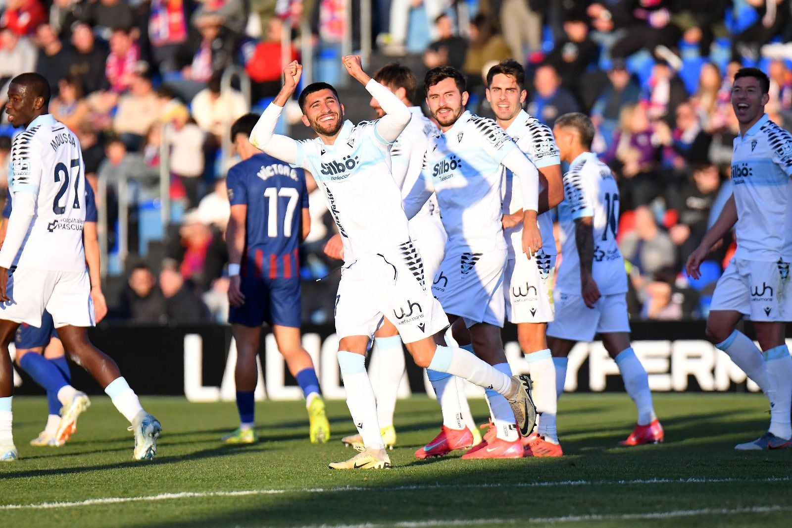 Climent celebra el 0-4 en el Pepico Amat. Foto: Cádiz CF.