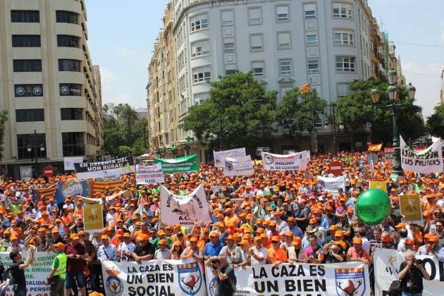 Manifestación en Valencia en defensa del mundo rural