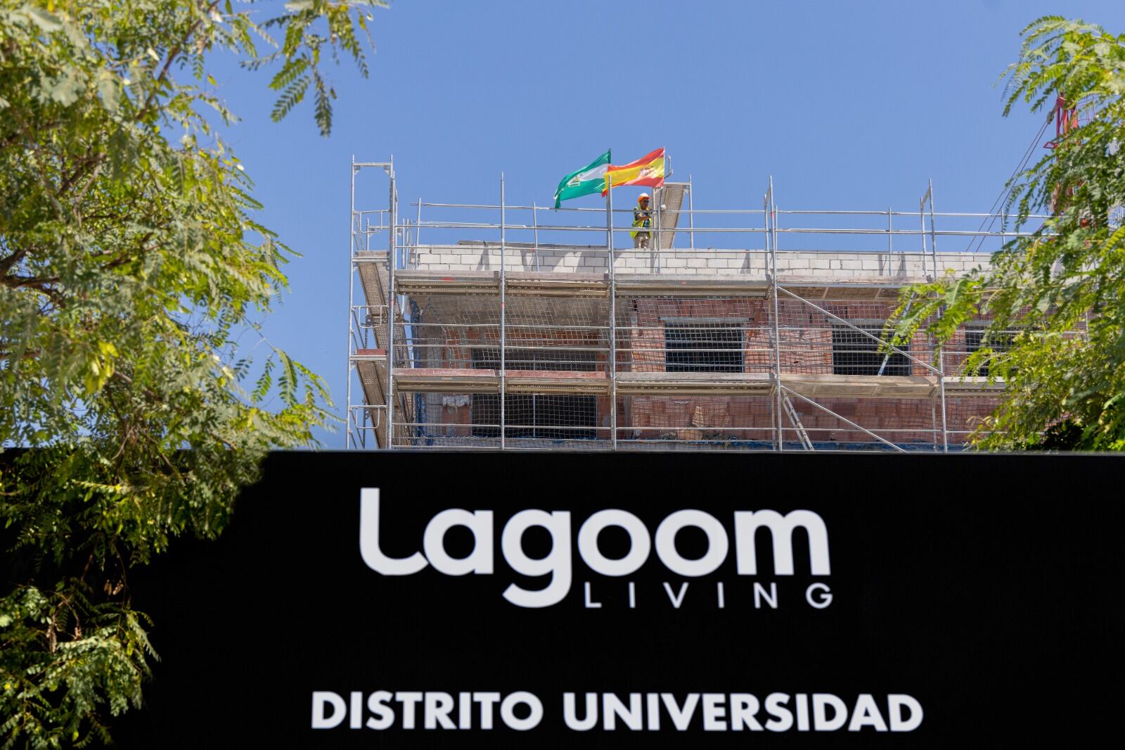 Parte de las viviendas en construcción