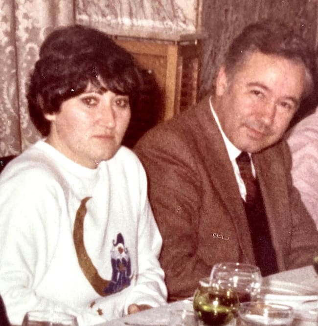 Con Pérez Sánchez en noviembre de 1981 en una comida de homenaje a José Manuel Pita Andrade y a Alfonso E. Pérez Sánchez en el Hotel Victoria.