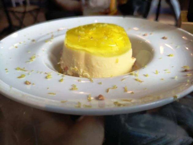 Puddin de cítricos con gelatina de limón