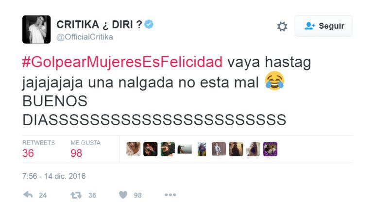 Tuit de Crítica, de Crítica y Saik