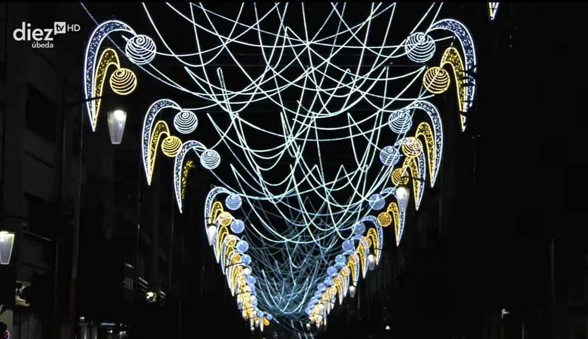 Alumbrado navideño de Úbeda durante las pasadas fiestas de 2024