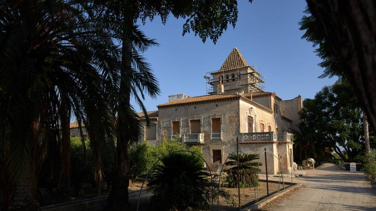 Obras de consolidación en la Torre dels Pares de Gandia