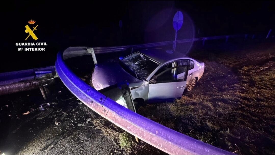 Imagen del accidente en la A-23