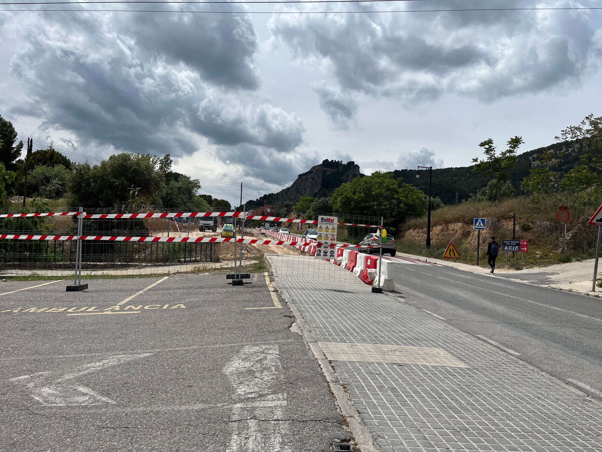 Obras del carril bici entre Santa Rosa y Batoy