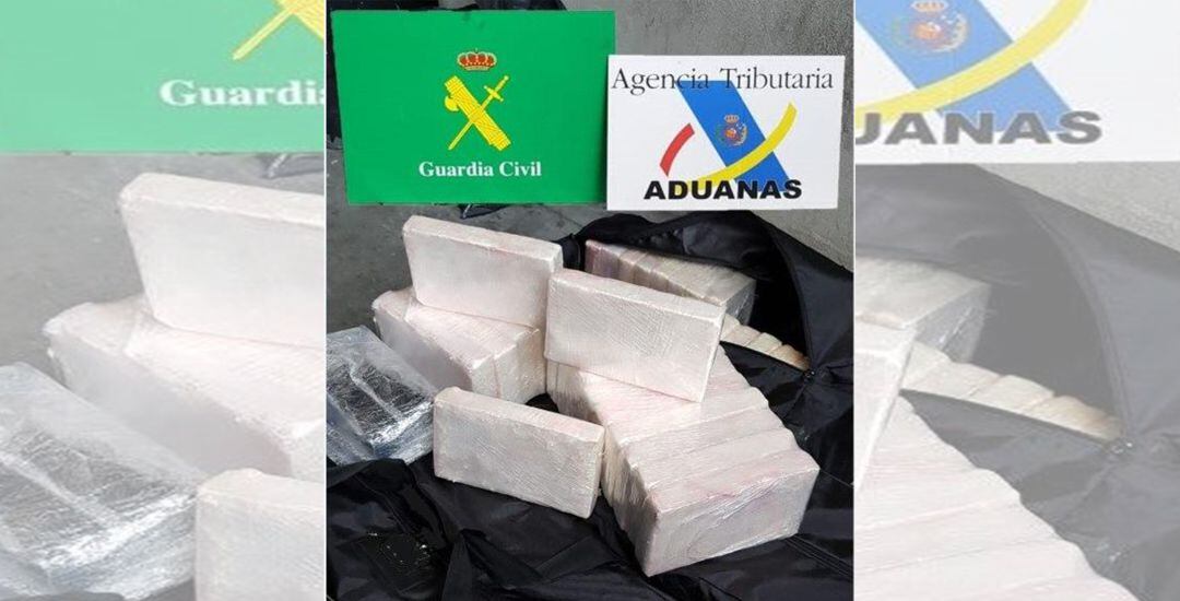 Cocaína incautada en el Puerto de Marín