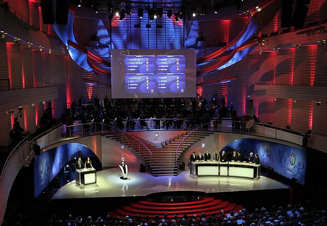 Vista general del plató donde se ha desarrollado el sorteo