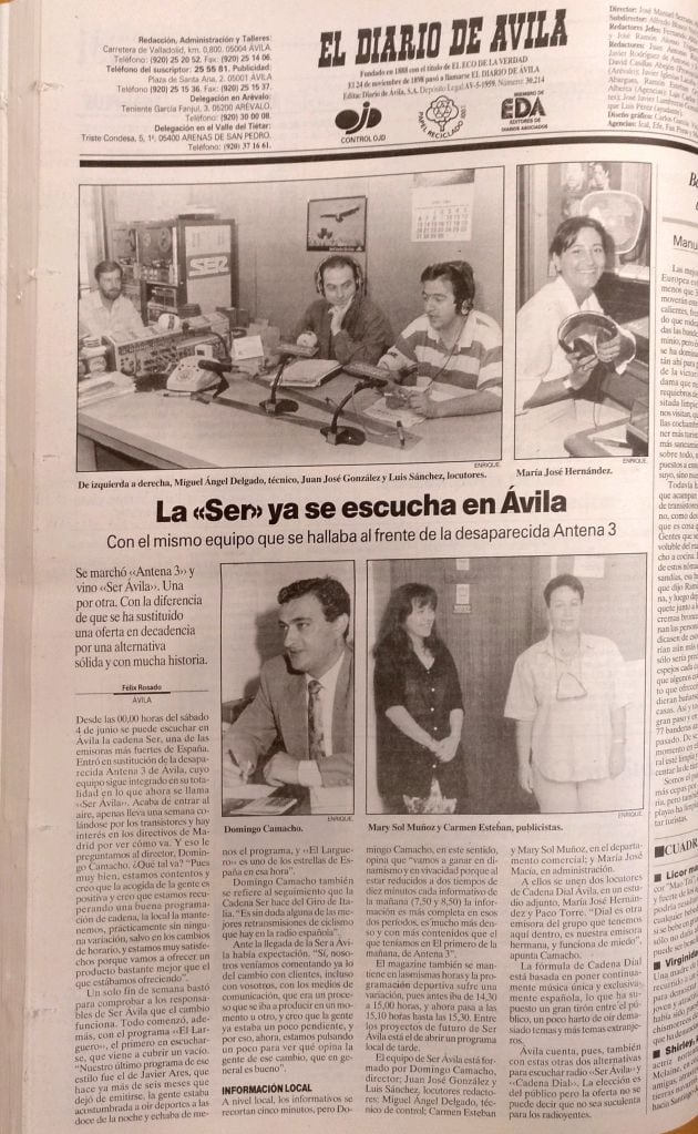 Reportaje de El Diario de Ávila (11 de junio de 1994)