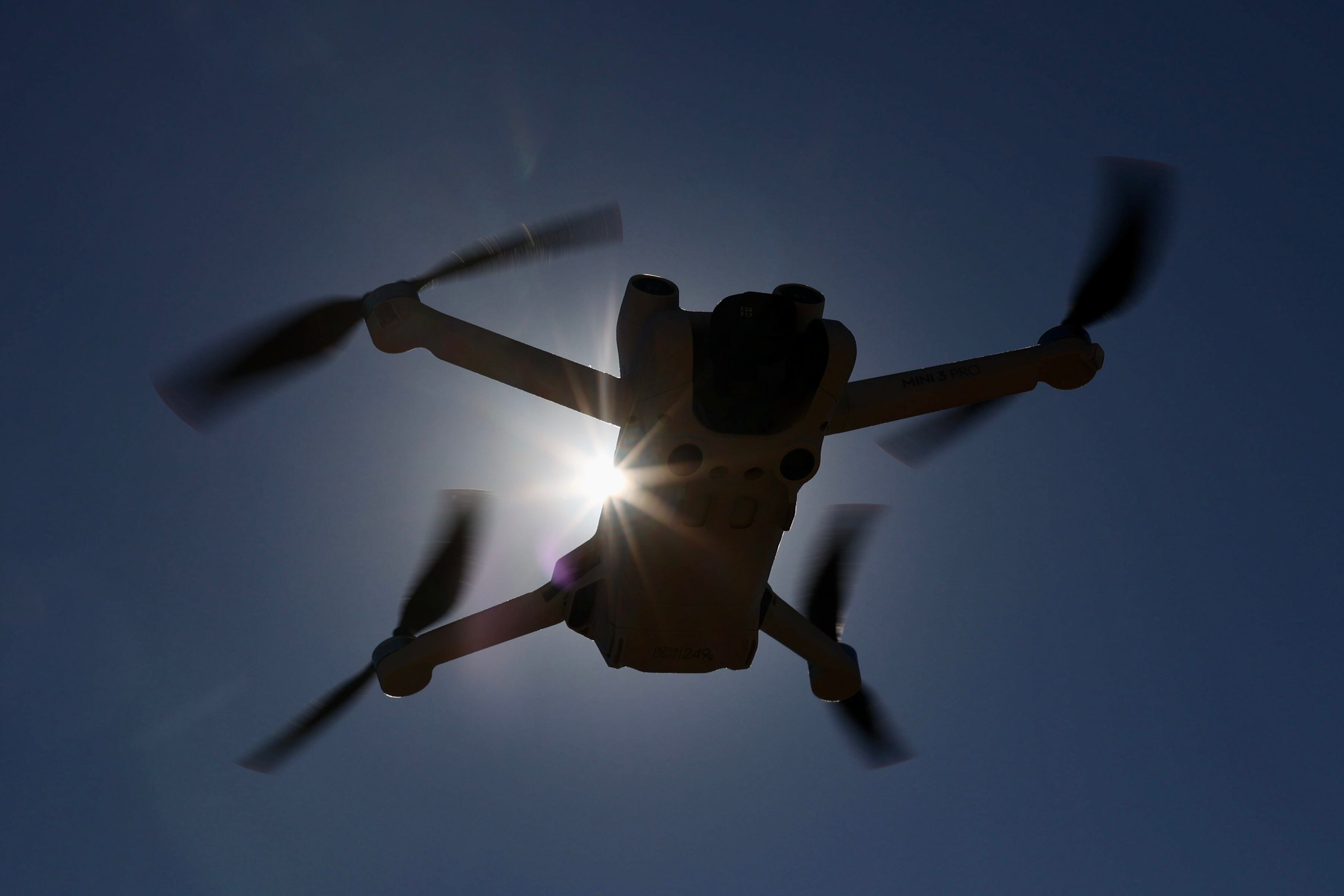 Vista de un dron durante el vuelo