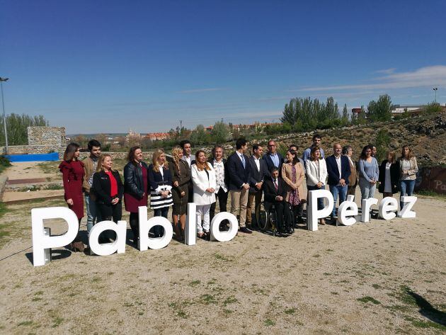 La candidatura popular el día de su presentación en el barrio de Nueva Segovia