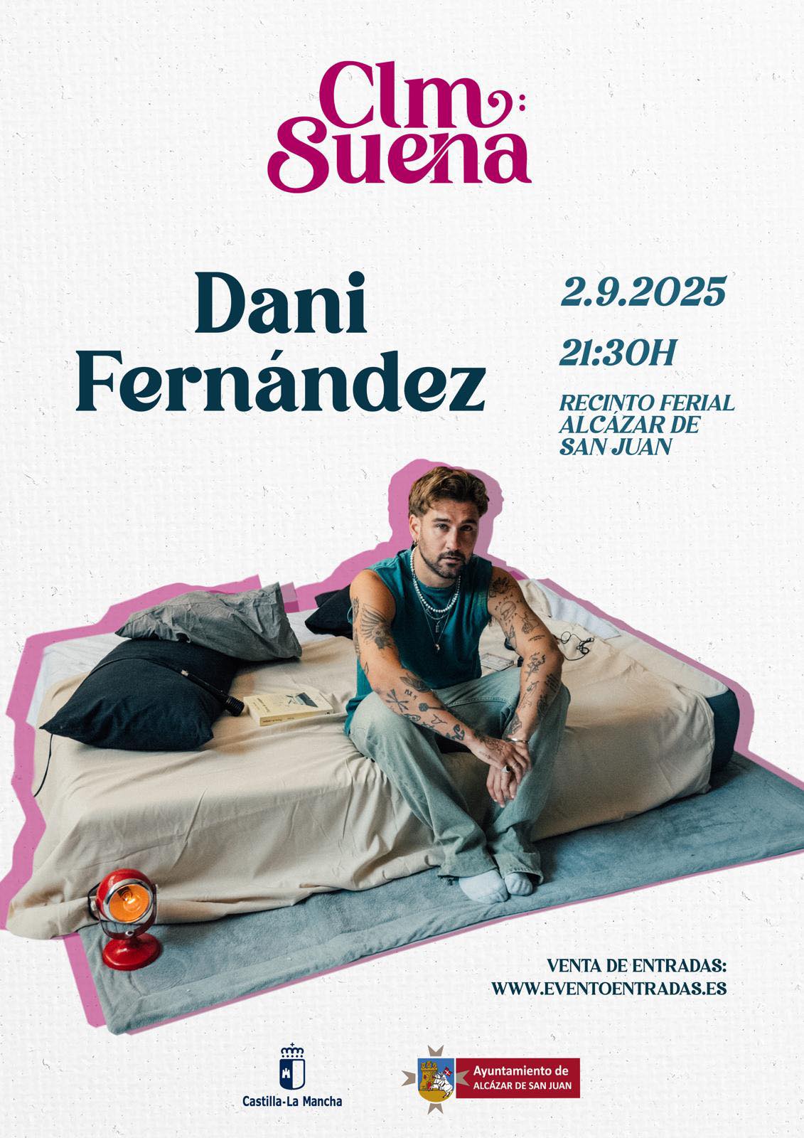 Cartel del concierto de Dani Fernández en Alcázar de San Juan