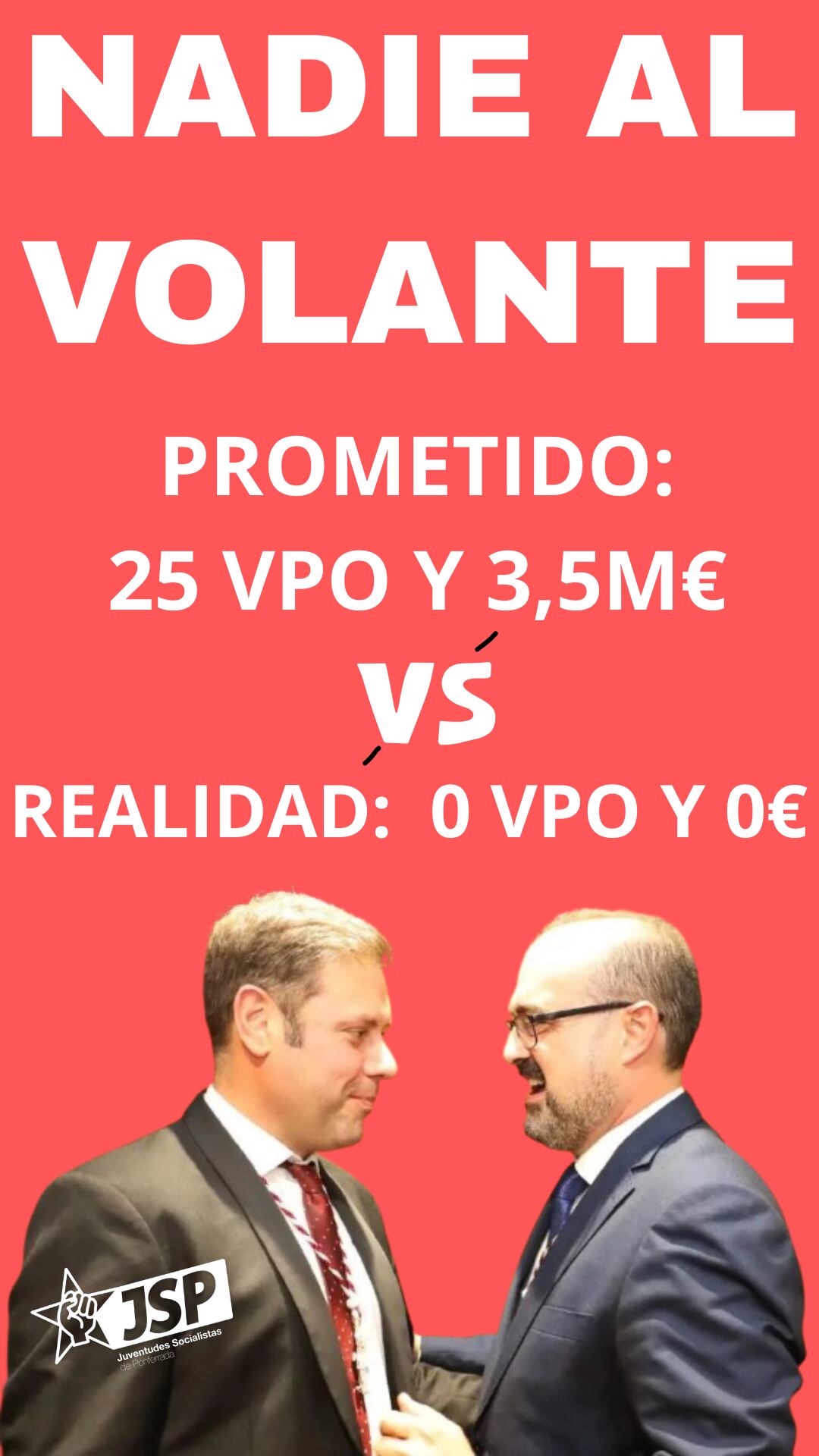 Cartel de denuncia de JSP