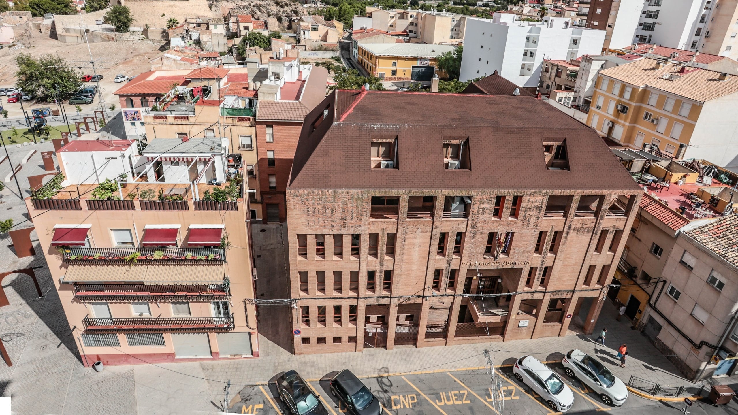 Vista aérea del Juzgado de Elda