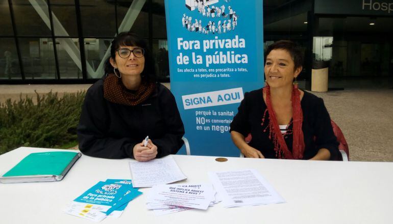 Les cupaires Marta Llorens i Mariona Quadrada, aquest dimecres.