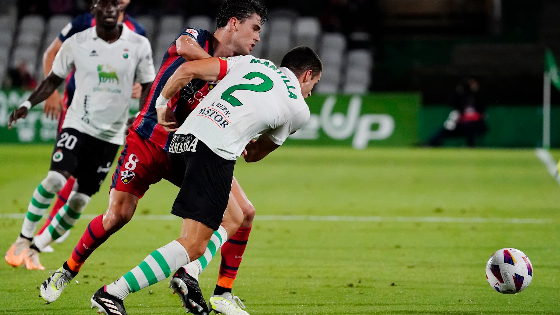 Mantilla, durante el partido contra el Huesca.